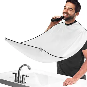 Men's Beard Bib Apron, Waterproof Non-Stick Hair Catcher, Ideal for Shaving & Trimming, Includes Suction Cups for Secure Fit