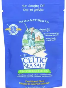 Natural Flavor Fine Ground Mineral Sea Salt, 0.25 lb Resealable Bag, Healthy Savory