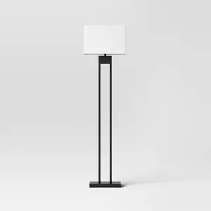 62"x8" Weston Window Pane Floor Lamp Black - Threshold: Modern Standing Light for Living Room