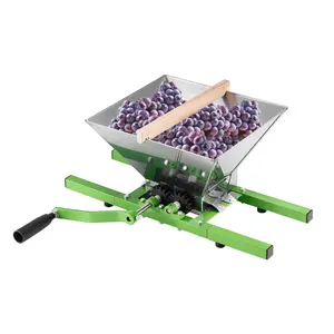 【fathersdaygift】VEVOR Fruit and Apple Crusher for Wine Cider Making 1.8 Gal/7L Stainless Steel