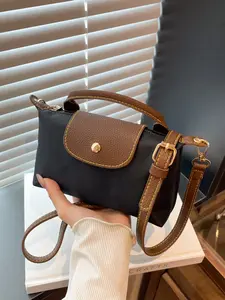 New Autumn Winter Color Block Mini Handbag, Fashionable Versatile Grab Bag for Everyday Use, Perfect for Shopping and On-The-Go Crossbody Clutch Purse