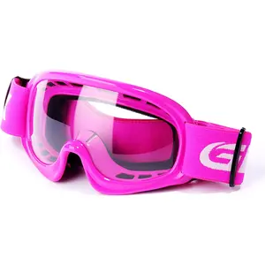 GLX YH15 Anti-Fog Impact-Resistant Kids Youth ATV Off-Road Dirt Bike Motocross Goggles for Boys & Girls (Pink, One_Size)