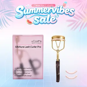 uCoolMe Silkaura Pro Eyelash Curler - Beauty Tool with Silky Smooth Comfort, Perfect Eye Contour Fit, Lasting Curl, Luxury Metallic Design, Single Item Summervibes