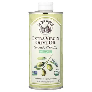 La Tourangelle Organic Extra Virgin Olive Oil, Smooth & Fruity, 25.4 fl oz (750 ml)