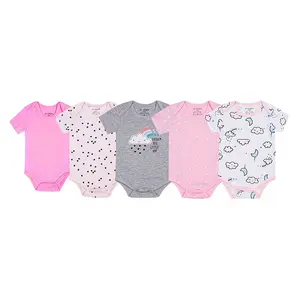 JY.COZY FOR BABY Sleeve Newborn Baby 5-Pack Baby 5-Piece Mix for ages Set: Cozy Baby Clothes Unisex Bodysuit One-Piece Cotton boys suitable 0-12 for months Short/Long and Newborn Pant Outfit baby any and Match Stuff girls