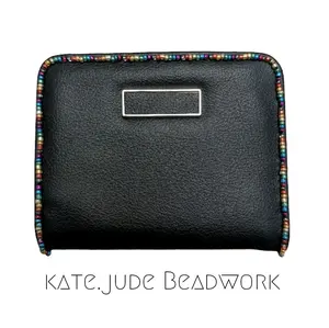 Black Beaded Wallet