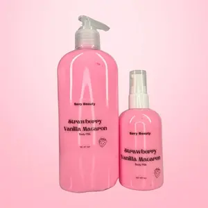 Strawberry Vanilla Macaron-Body Milk/ Lightweight Body Lotion Moisturizing Jojoba Sunflower