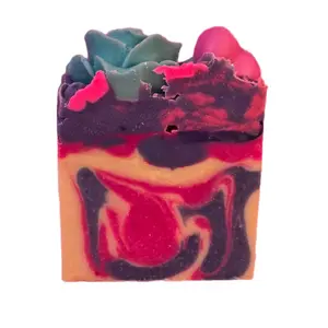 What Happens in Paris Organic Cold Process Swirl Soap with Soap Frosting - Handmade All Natural Soap Bar with Shea Butter, Creamy and Hydrating Lather body gentle Moisturizing