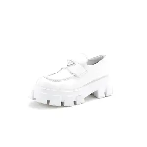 Pre-owned Prada Women's Monolith Loafers Leather by Rebag