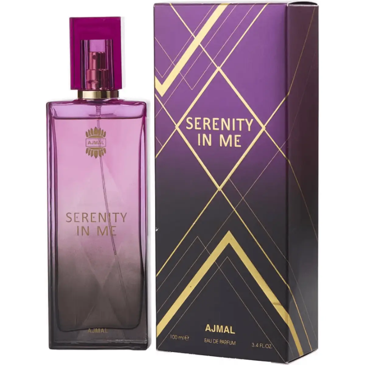 Ajmal Serenity In Me EDP Women's Fragrance - Spicy Floral Natural Fragrance with Rose, Cardamom, Musk, Lemon Notes, Cardamom Base, Full-Size 3.4 fl oz Default Liquid Signature Scent
