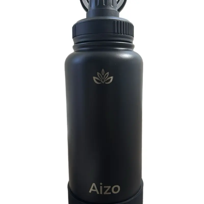 Aizo Powder coated water bottle - Black color