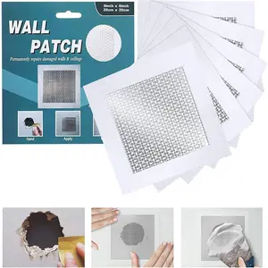 Drywall Repair Patch 6 Inch 6 Pack, Safe Mend Wall Repair Self Adhesive Fiberglass Wall Repair Patch Kit, Aluminum Metal Sheetrock Ceiling Dry Wall Patch (6"x 6")