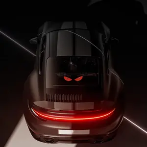 1 Pair Car Decorative Light Devil'S Eye LED Rear Warning Light Red Dynamic Demon Eyes Atmosphere Light Auto Decor Accessories Led Car Ambient Light Led Car Lights