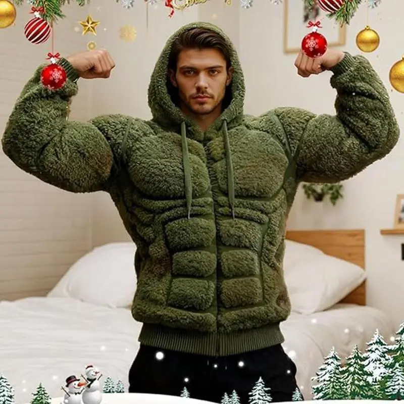 2D Muscle-Fit Hoodie Retro Flannel Print Street Style Artistic Muscle Line Patterns Warm Fleece-Lined Hoodie Perfect Gift for Boyfriend 2D Muscle-Fit Hoodie Retro Flannel Print Street Style Artistic Muscle Line Patterns Warm Fleece-Lined Hoodie Perfect Gift for Boyfriend