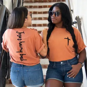 Jesus Has My Back & Pocket Cross SET BLACK Screen Print