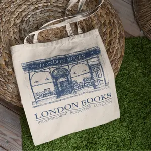 London Bookshop Tote Bag,  Londoner,  Tote Bag, Bookworm, London Books, Vintage Tote Bag, Bestfriend Birthday Gift, Shopping Bag