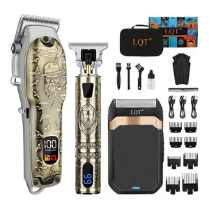 Professional Hair Clipper Carving Trimmer – Electric Shaver Barber-Grade Styling Tool – Complete Set with Limiting Combs, Storage Bag Gift Box – The Perfect Present for Family