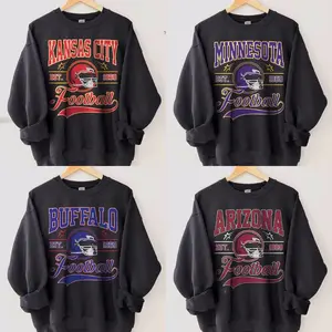 Vintage Black Football Team Sweatshirt, Classic Fan Crewneck Pullover, Retro Sports Graphic Shirt, Unisex Menswear Top