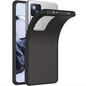 Mobile Phone Case For Xiaomi 12T / Xiaomi 12T Pro, Slim Shockproof Flexible Black Matt Soft Silicone Protective Phone Case Cover