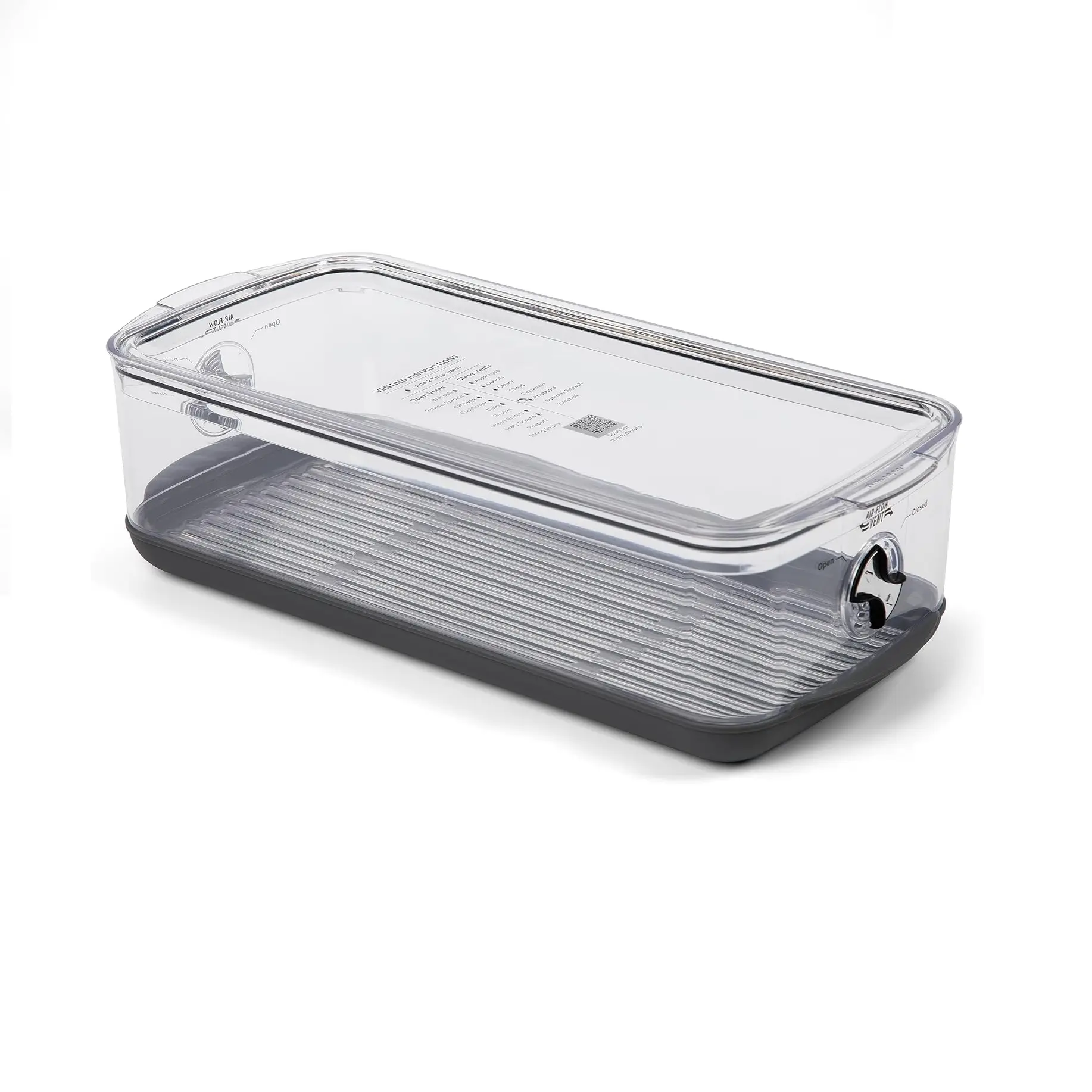 ProKeeper+ by Progressive Stackable Produce ProKeeper Storage Container with Stay-Fresh Vent System (PKS-917 (5.7qt Long Produce))