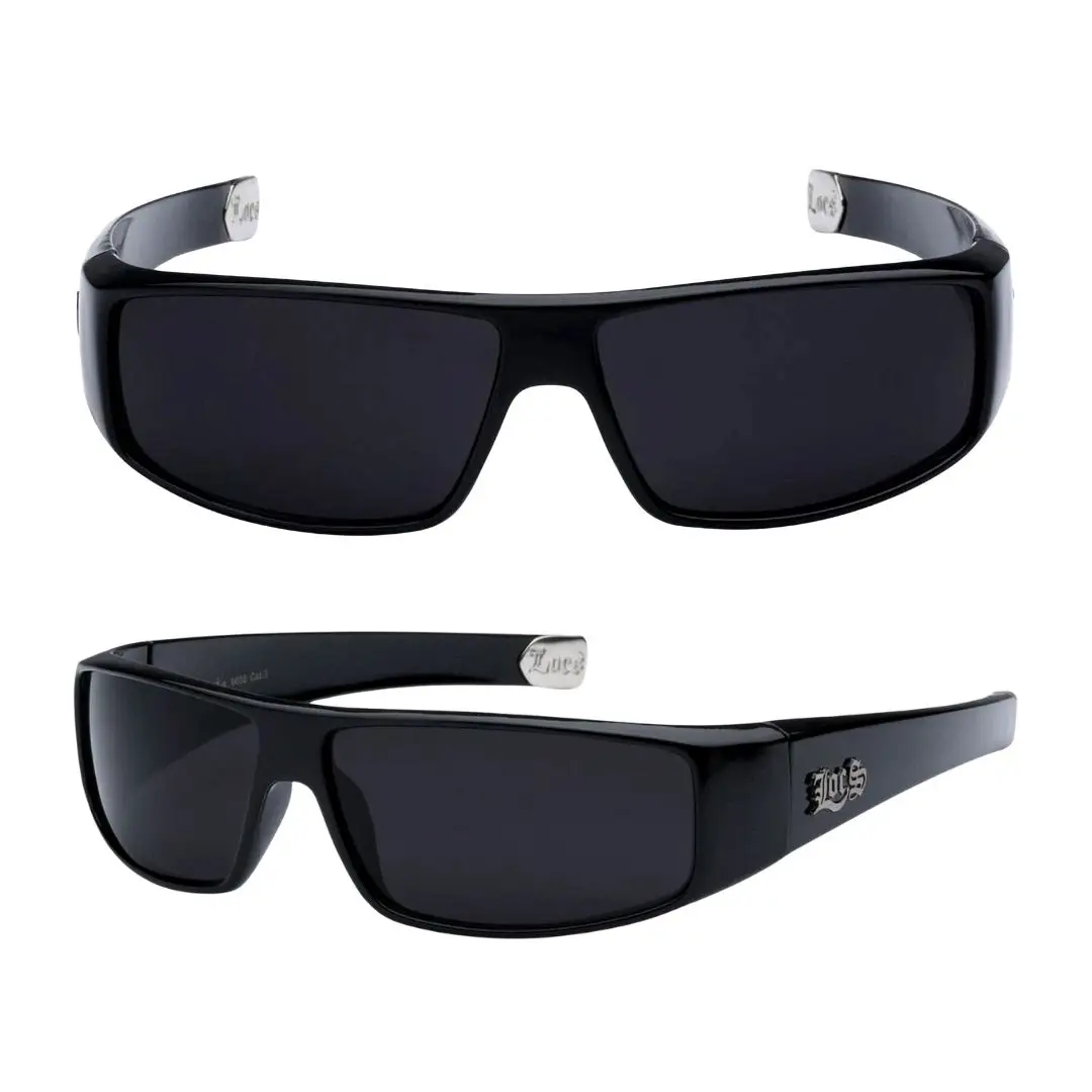 Men's Flat Top Wrap Sunglasses with Category 3 Lenses - OG Gangsta Hardcore Style Eyewear