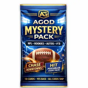 AGOD NFL Mystery Pack  15 Cards  1 Guaranteed Hit! Auto / Patch / #’d + 1:10 Graded Card Chase