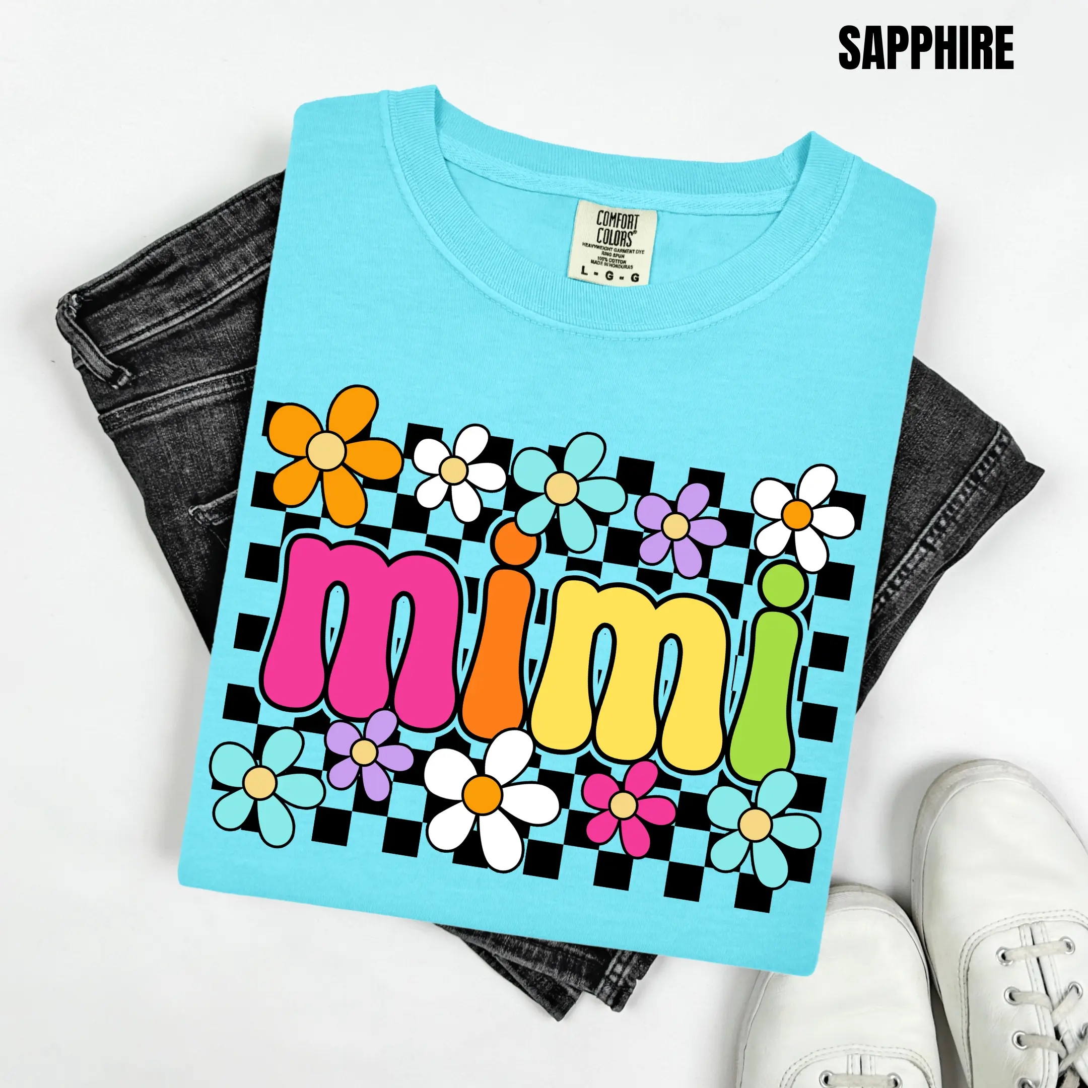 Mimi Groovy Flowers Comfort Colors T-Shirt 'NLB'