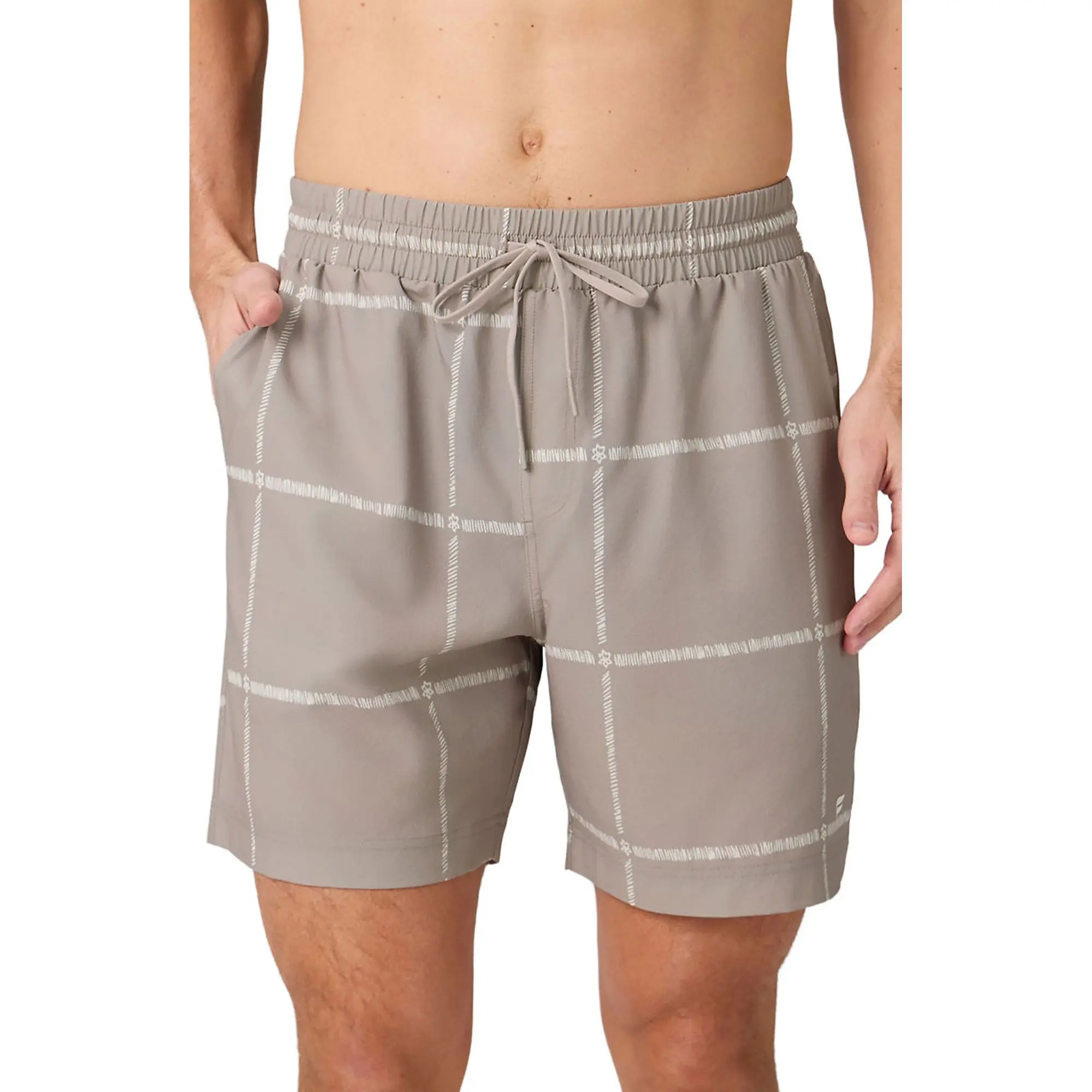 Fabletics Men's The Cabana Short, Menswear Plaid Checked Spandex Breathable Casual Shorts for Men