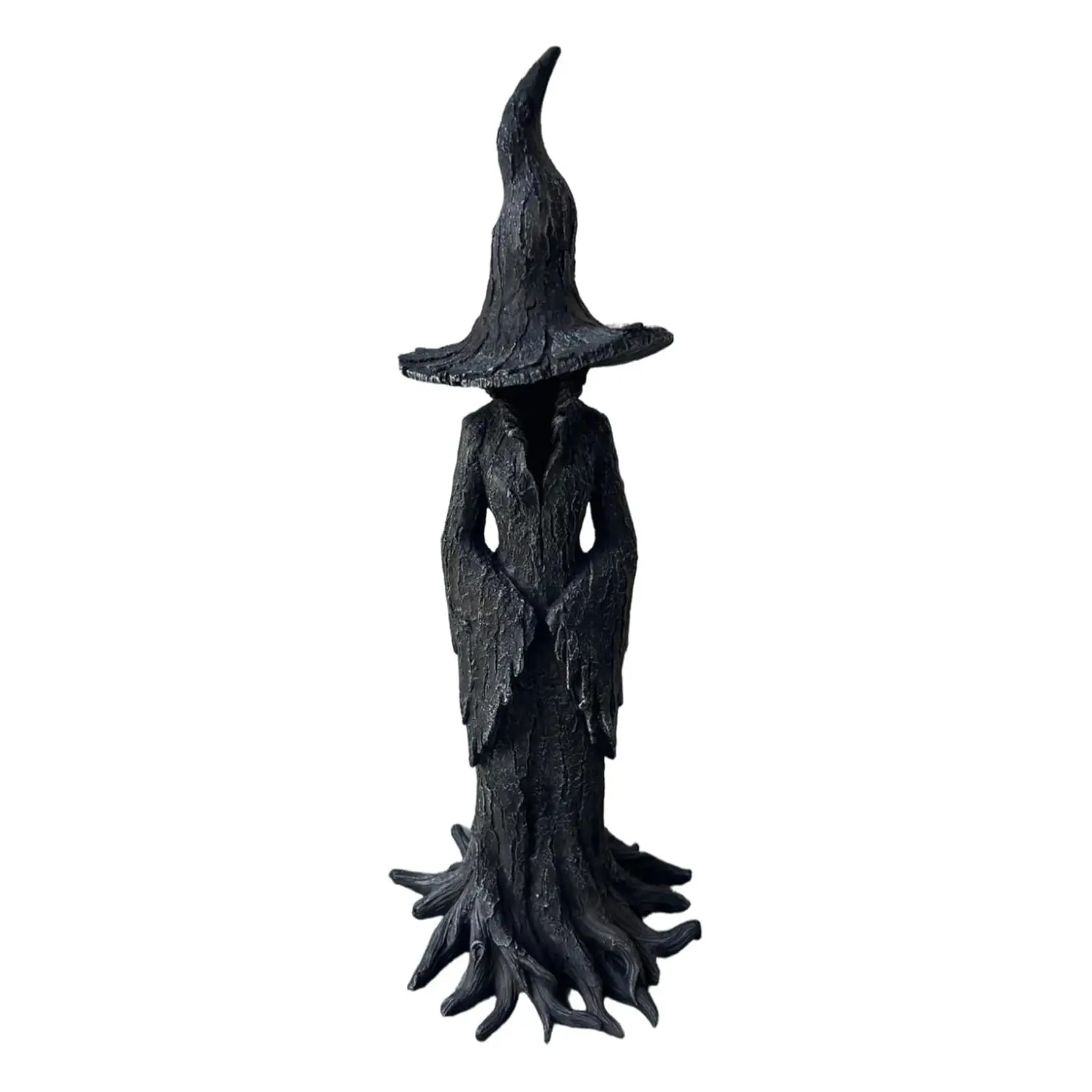 Gothic Halloween Witch Statue, Vintage Magician Decoration, Dark Fantasy Collectible Figurine, Resin Sculpture for Home Decor