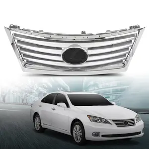 Front Bumper Upper Grille w/ Chrome Molding Trim Fit For 2010-2012 Lexus ES350