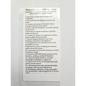Peaceful Home Affirmation Card