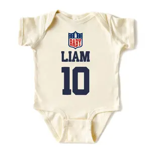 Custom Name And Number Baby Football Bodysuit Print -Please Leave Note Or Dm Us- Personalized Print ONESIES Bodysuit