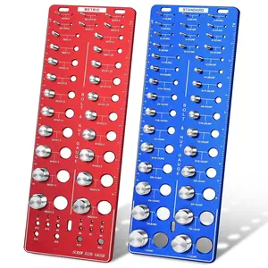 76 count Thread Checker, Upgrade Nut and Bolt Thread Checker 34 Standard and 26 Metric and 16 Screw Size Check Gauge, Suitable for Screw Nut Bolt Size Finder Classification