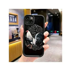 Suitable For IPhone17/IPhone17 Air/IPhone17 Pro/IPhone17 Pro Max/16 Pro Max/15 Pro Max/14 Pro Max/13 Pro Max/12 Pro Max/11 Pro Max Cool Creative Rooster Pattern Shockproof Silicone Protective Softcase