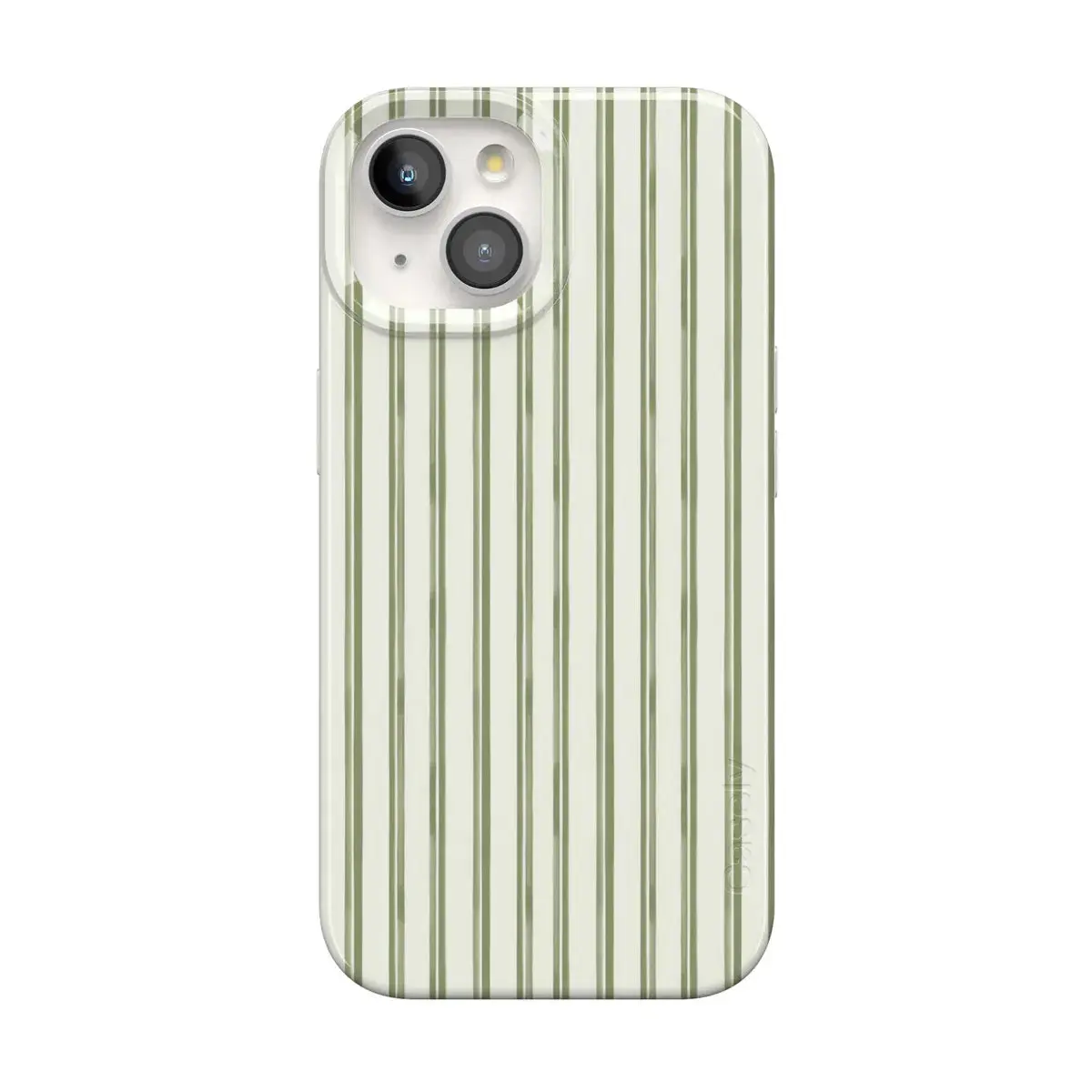 Casely iPhone 15 Plus Case | The Boyfriend Collection | Linen Stripe | Compatible with MagSafe | Classic Ultra Thin Design