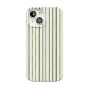 Casely iPhone 14 Plus Case | The Boyfriend Collection | Linen Stripe | Compatible with MagSafe | Classic Ultra Thin Design