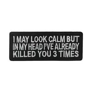 Funny Meme Quote Patch Velcros Embroidered Hook & Loop - Tactical Military Patch Sticker Morale Fastener for Molle Backpack DIY