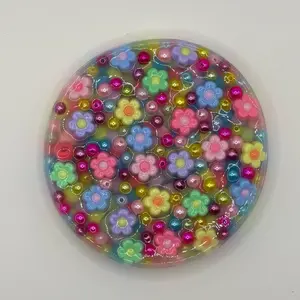 Flower Power Picky Pad Silicone Fidget Toy 4x4 Inch Skin Picking Tool for Stress Relief ADHD Anxiety Relief Sensory Toy for Kids Teens Adults