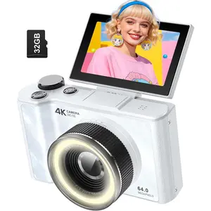 Digital Camera  Teens, Digital Camera ith 32G SD Card,3" 180? Flip Screen Camera  Phtgraphy Vlgging ith Fill Ligh,Y2K CCD,Pint and Sht Digital Cameras  ,Teens,Beginner