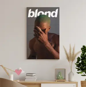 Album cover canvas wall art – iconic green-haired R&B music album poster decoration, stylish fan art suitable for bedrooms, living rooms, studios, and Frank Ocean's fan album collectors. Ideal Valentine's Day gift.
