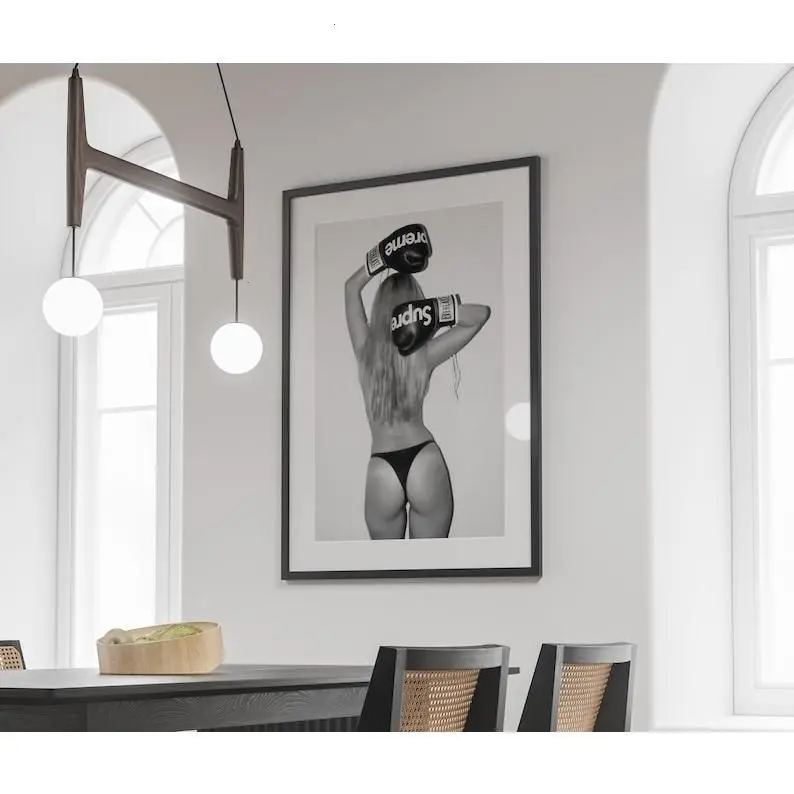 Supreme Poster Print Black & White, Designer Print, Luxury Poster, Unframed Poster , Wall Art, Home Decor (No Frame)