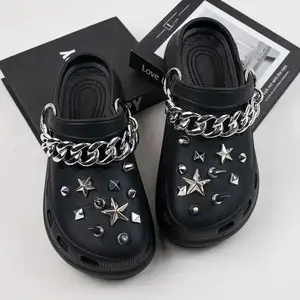 New Chic Bling Shoe Charms Set Jewelry Decoration Charms For Clog Sandals Cute Chains Decorations Accessories for Girl Adults