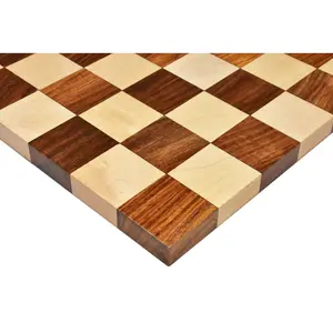 Borderless Hardwood End Grain Chess Board - Golden Rosewood & Maple-50 mm square
