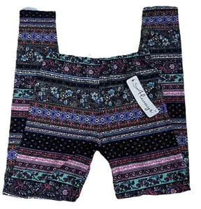 Colorful Paisley Legging Pants for Women, One Size Fits All Bottom Comfortable Fashion