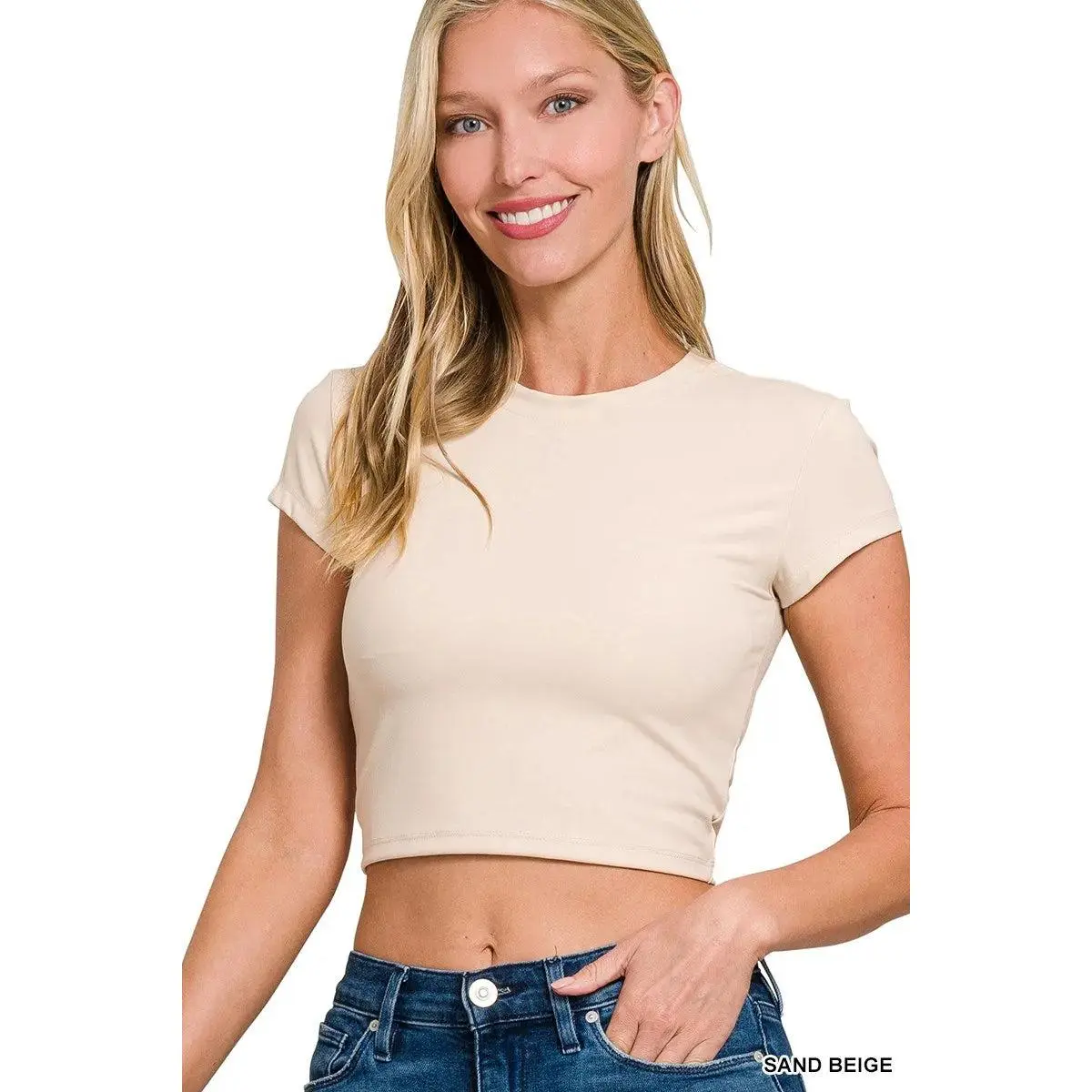 Premium Interlock Cropped Tee | Heavyweight Luxury Short Sleeve