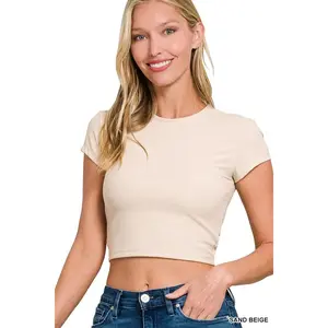 Premium Interlock Cropped Tee | Heavyweight Luxury Short Sleeve