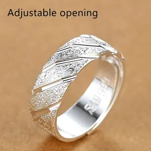 Adjustable Pure Silver Ring S999, Unisex, Simple Ring with Unique Design, Casual Style, Suitable for Finger |   Bold ring design |   Adjustable ring