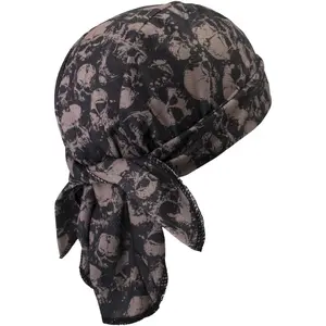 Wicking Do Rags Skull Caps, Cooling  Hop Hat, Beanie Durag   Wrap Doo Rag Liner for Men Women