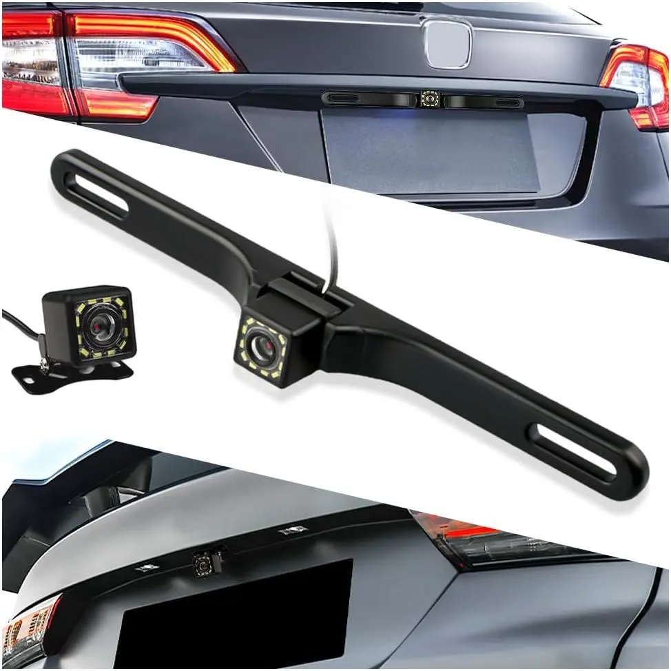 Backup Camera,12LED HD Night Vision Reverse Camera,150?Wide Angle Backup Camera for ,with Multiple Bracket, Rear View Camera Fit for   SUV