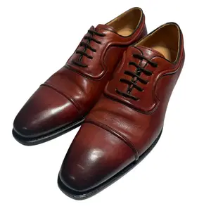 Pre-owned SALVATORE FERRAGAMO Calfskin Small Leather Goods Leather Oxford Shoes